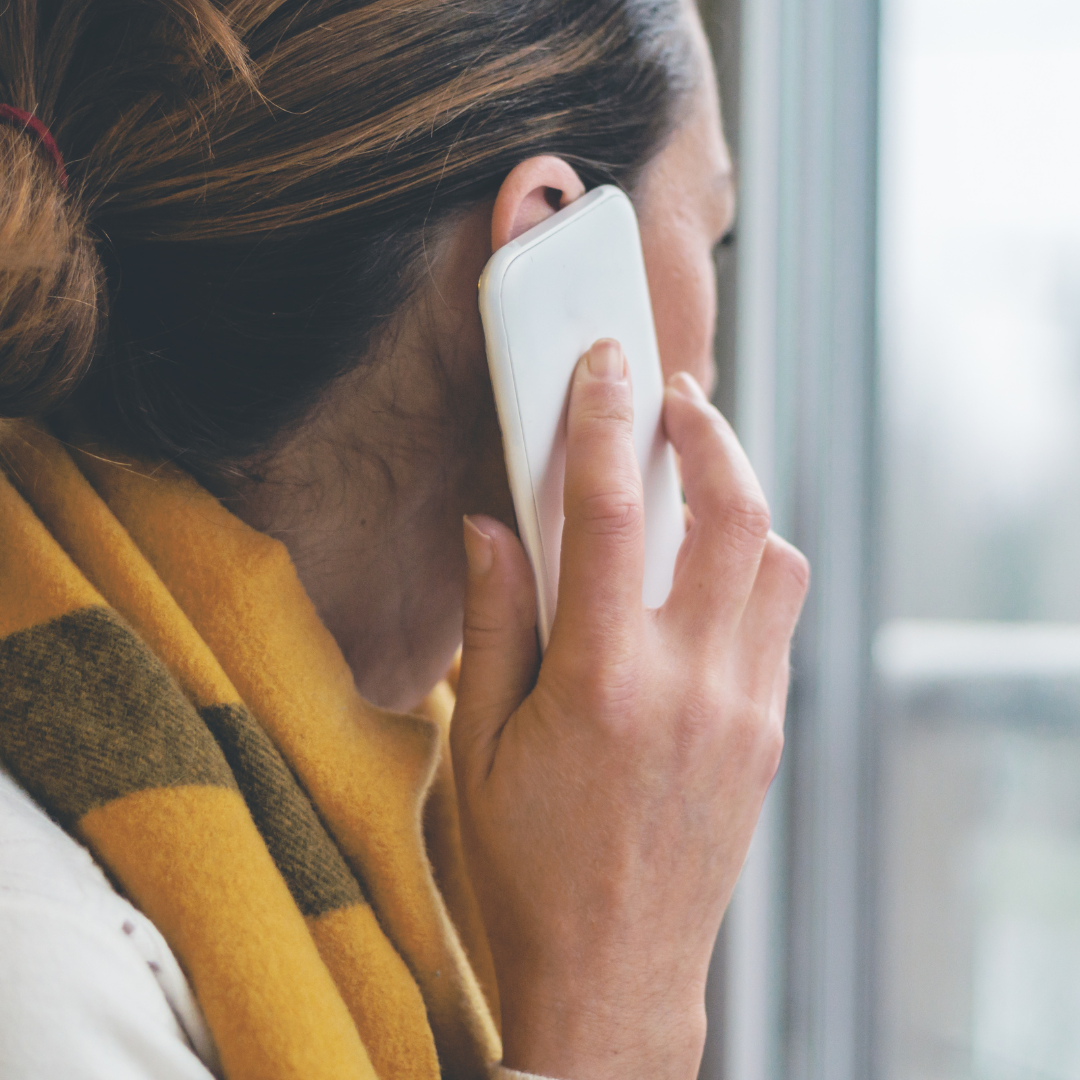 woman using a phone